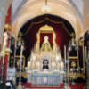 Altar efímero de sus  cultos de Septenario  de la Hermandad de la Soledad de Alcalá del Río.