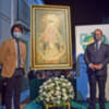 Cartel de  los actos extraordinario del 50 aniversario de la Coronación Virgen de las Angustias de Alcalá del Río