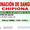 Convocan donación de sangre para el próximo martes 14 de septiembre de 17 a 21 horas en el Centro de Salud Tolosa Latour de Chipiona