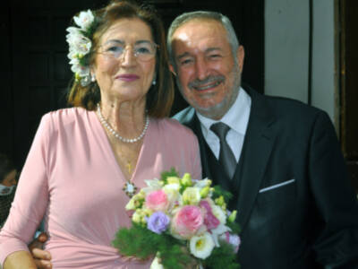 Bodas de oro matrimoniales en Chipiona de Gaspar Pérez y Mari Pepa Mellado
