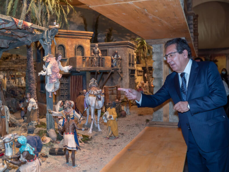 La Fundación Cajasol inaugura su Belén como cada Navidad en el centro de la ciudad
