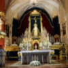 Altar de Novena en honor de la titular mariana de la hermandad de la Vera- cruz de Alcalá del Río.