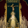 Altar efímero de los cultos en honor a la Virgen de las Angustias Coronada de Alcalá del Río