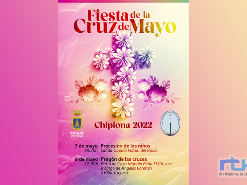 Las cruces de mayo de Chipiona vuelven en 2022 con procesión de los niños y pregón de Ángeles Lorenzo y Pili Cayuso