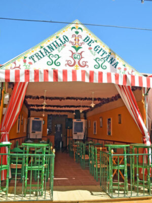 Decoración de las cacetas del Real de la Feria de Sevilla.