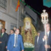 Procesión de bajada de los titulares de la Hermandad de la Vera-cruz de Alcalá del Río.