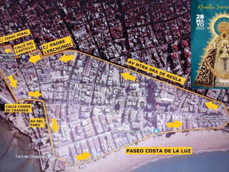 Este es el recorrido de este sábado de la procesión extraordinaria número 22 de la Virgen de Regla