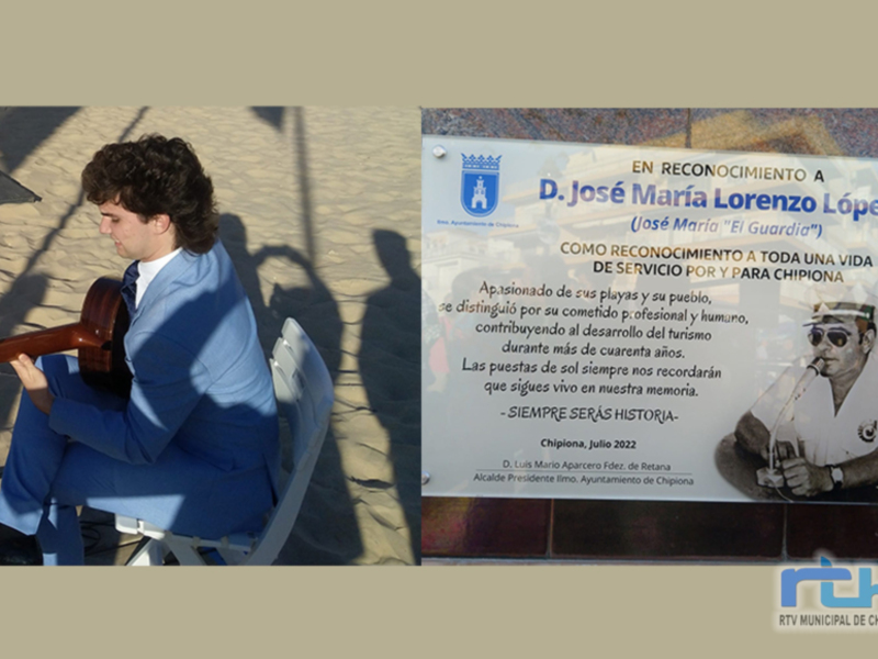  José María Lorenzo ‘El Guardia’, a título póstumo, y el guitarrista Manuel Cerpa protagonizan la inauguración de las playas chipioneras