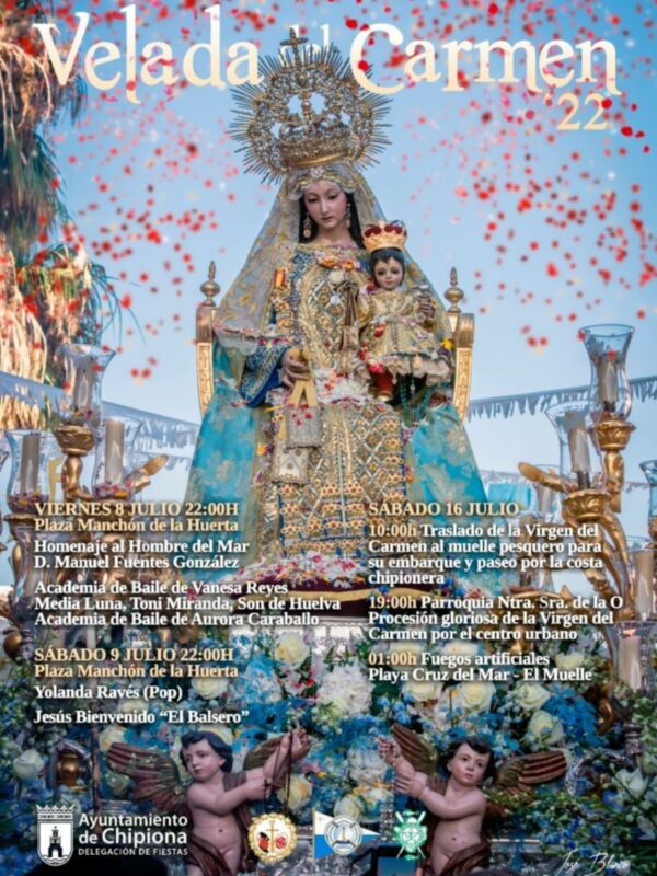 Las Fiestas de la Virgen del Carmen en Chipiona comienzan hoy volviendo a la normalidad tras dos años 