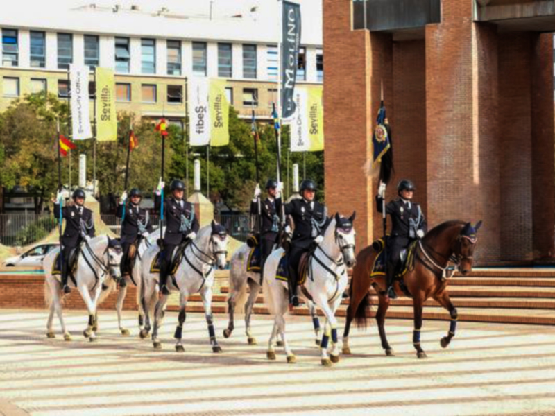 ANCCE ha querido homenajear a la Unidad Especial de Caballería de la Policía Nacional en su jornada inicial en Sevilla