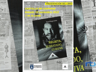 Manuel Monge presenta el sábado su libro ‘Negrita, subrayado y cursiva’, recopilación de sus 100 primeros artículos 