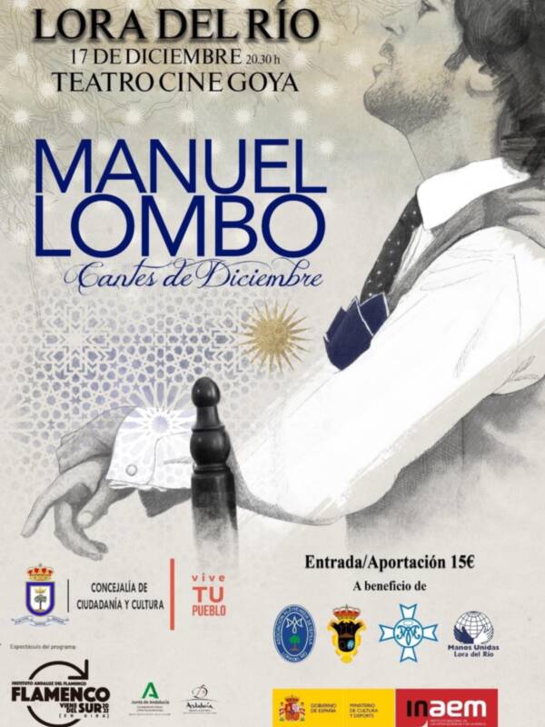 Concierto de Navidad de Manuel Lombo el 17 de diciembre en Lora del Río