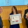 Inmaculada García, coeditora de "Los Reporteros" de Canal Sur, recoge el Premio Chaves Nogales