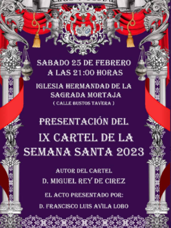 Presentación del cartel de la Semana Santa de Sevilla  por la Tertulia cirio y Costal.