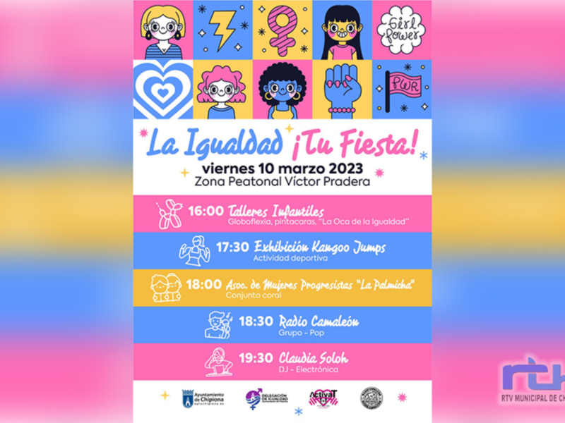La Delegación de Igualdad ofrece mañana actividades para toda la familia en Chipiona con motivo del Día Internacional de las Mujeres 