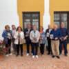Ejemplares del libro 'Gracia Montes, la "voz de cristal" para los loreños que residen fuera de Lora del Río.