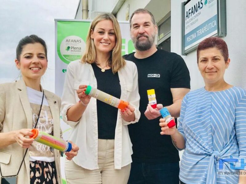 Alumnos y alumnas del colegio de AFANAS Nuestra Señora del Pilar han participado hoy en talleres de reciclaje y economía circular
