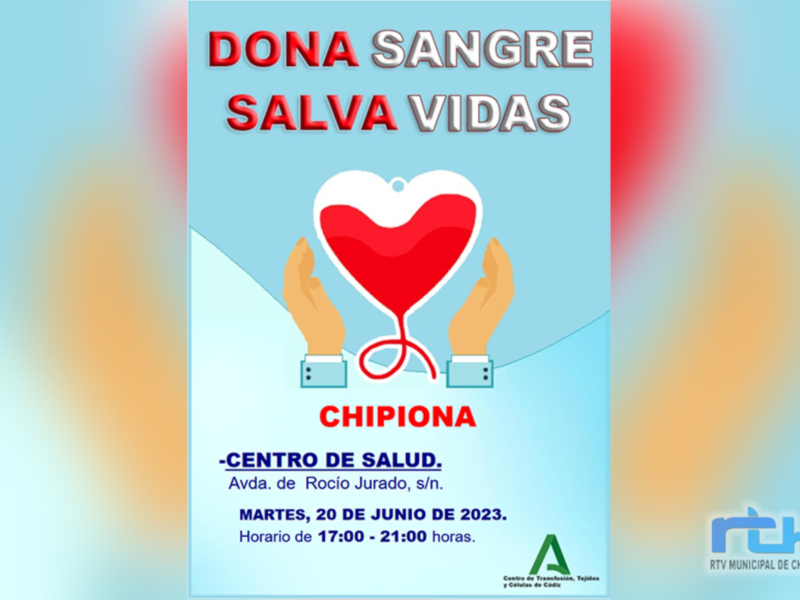 Mañana martes habrá una nueva oportunidad en Chipiona para dar vida donando sangre