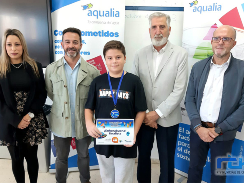 El alumno del Colegio Aparcero José Díaz Gotor premiado en el concurso nacional de dibujo de Aqualia sobre el Ciclo Integral del Agua 