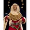 Maria Santisima  de la Esperanza de Alcalá del Río vestida para la Cuaresma en Tiempo de penitencia, ayuno y abstinencia