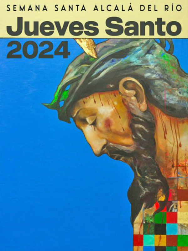 Antonio Diaz Arnido autor de la obra del cartel del Jueves Santo de Alcalá del Río