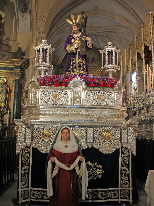 La borrasca Nelson no da tregua y ha dejado en blanco la hermandad de Jesús de Alcalá del Río