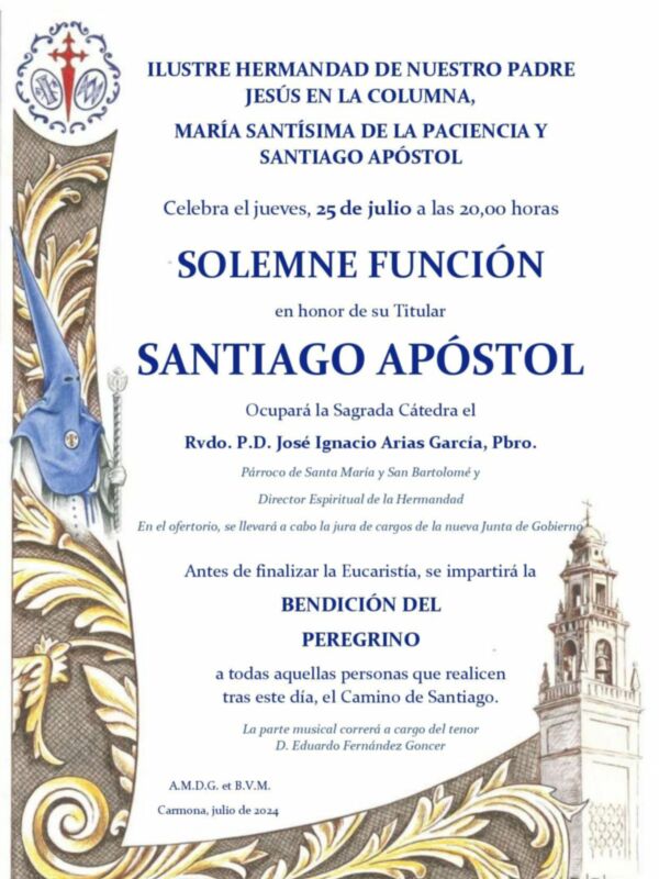 Solemne función en honor de Santiago Apóstol.
