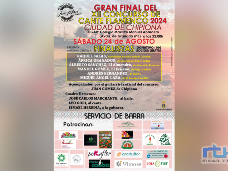 Cuatro cantaores y dos cantaoras finalistas de concurso de fandangos ‘Ciudad de Chipiona’ 