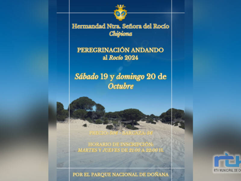 La Hermandad del Rocío de Chipiona prepara su peregrinación andando al Rocío para los próximos 19 y 20 de octubre  