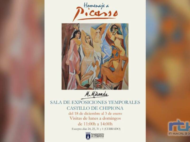 Cultura ofrece desde mañana la exposición ‘Homenaje a Picasso’, del chipionero Manuel Miranda Navarrete