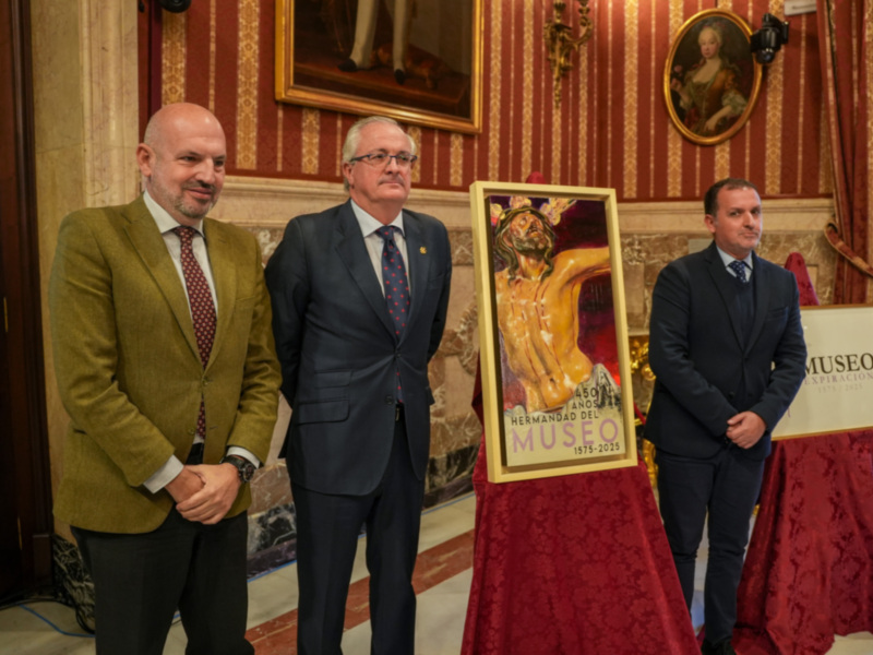 *El Ayuntamiento acoge a la presentación del cartel conmemorativo del 450 aniversario de la Hermandad del Museo*