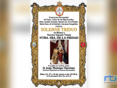 La Hermandad del Cristo de las Misericordias celebra desde el viernes un triduo en honor de Nuestra Señora de la Piedad 
