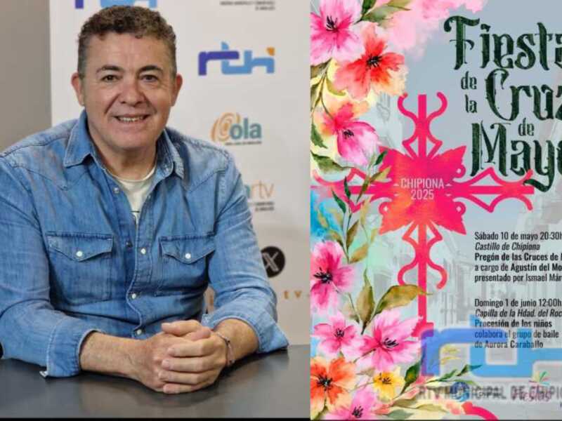 Agustín del Moral pregona mañana sábado la fiesta de las Cruces de Mayo en Chipiona