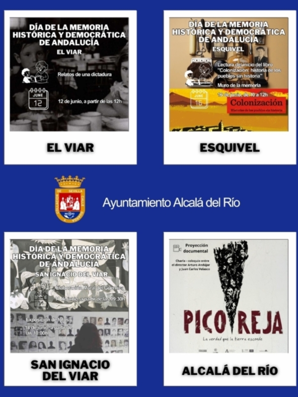  El Ayuntamiento de Alcalá del Río impulsa la memoria democrática con actos en sus cuatro núcleos urbanos