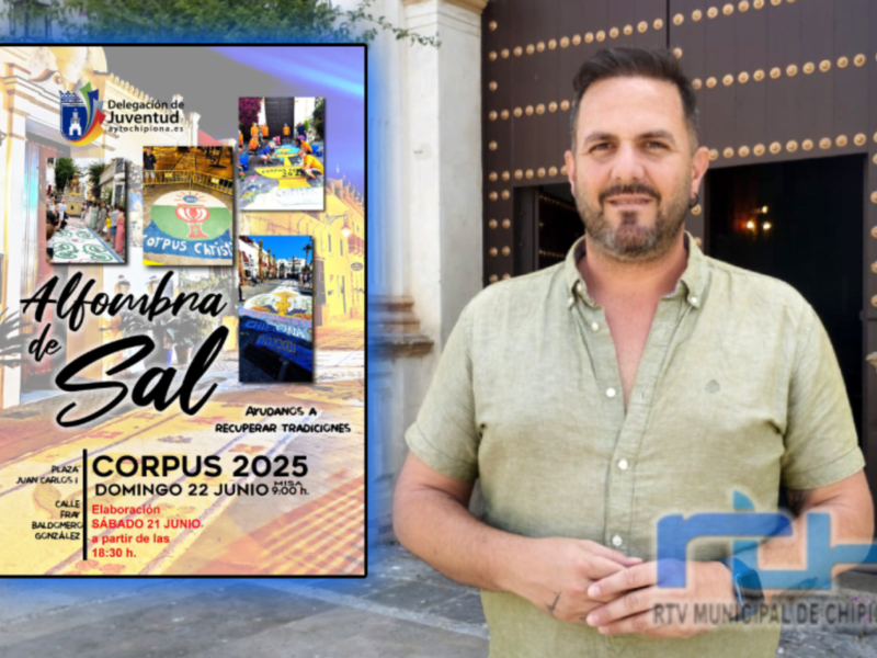 Fran Query anima a participar en la elaboración de la alfombra para la celebración del Corpus Christi en Chipiona
