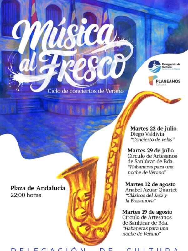 Cultura ofrece este verano en Chipiona Música al Fresco, un ciclo de conciertos con el  programa Planeamos de Diputación    