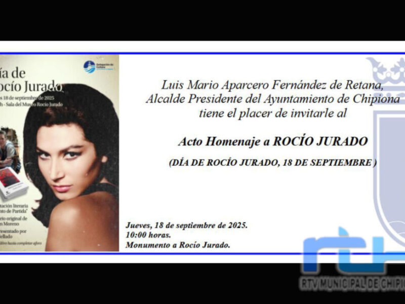 Chipiona conmemora mañana el día del nacimiento de Rocío Jurado 