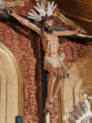 María Santísima de las Angustias luce su atuendo de luto en memoria de los difuntos ilipenses