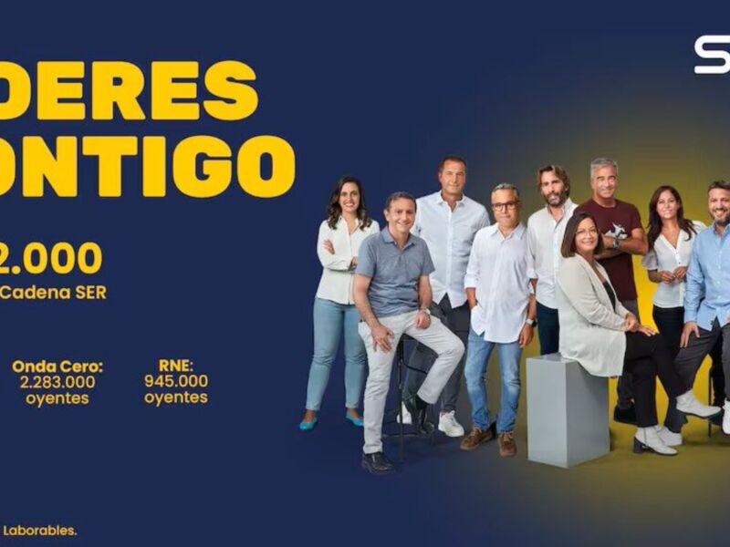 La SER amplía su liderazgo de la radio en España con 4.892.000 oyentes y logra su mejor dato en los últimos 12 años