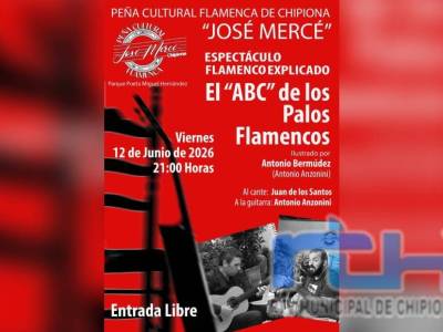 La Peña José Mercé de Chipiona ofrecerá un espectáculo didáctico sobre los palos del flamenco