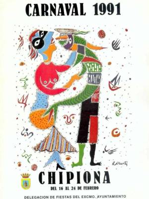 Primer libro la Generación del 27 para jóvenes y no iniciados, en su centenario recoge el cartel del carnaval de chipiona 1991 de Rafael Alberti .